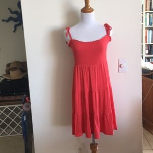 red summer dress